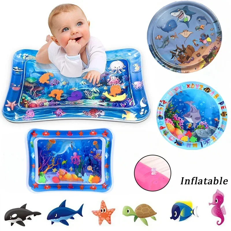 Summer Toys Baby Water Mat PVC Inflatable Cushion Infant Toddler Water Play Mat for Children Early Education Developing Baby Toy