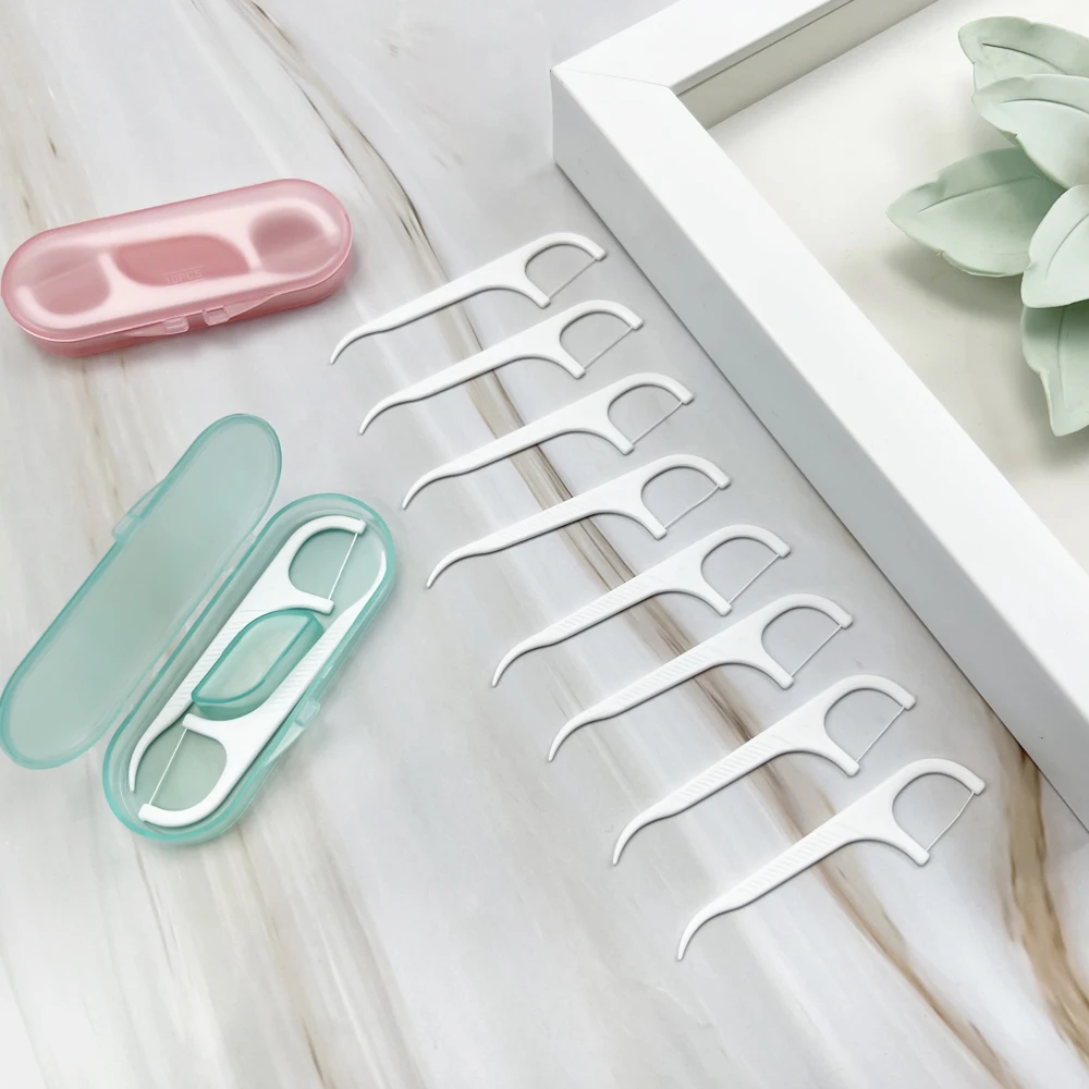 Dental Floss Travel Kit 1Pcs Disposable Superfine Floss Picks with Storage Box For Portable Oral Care