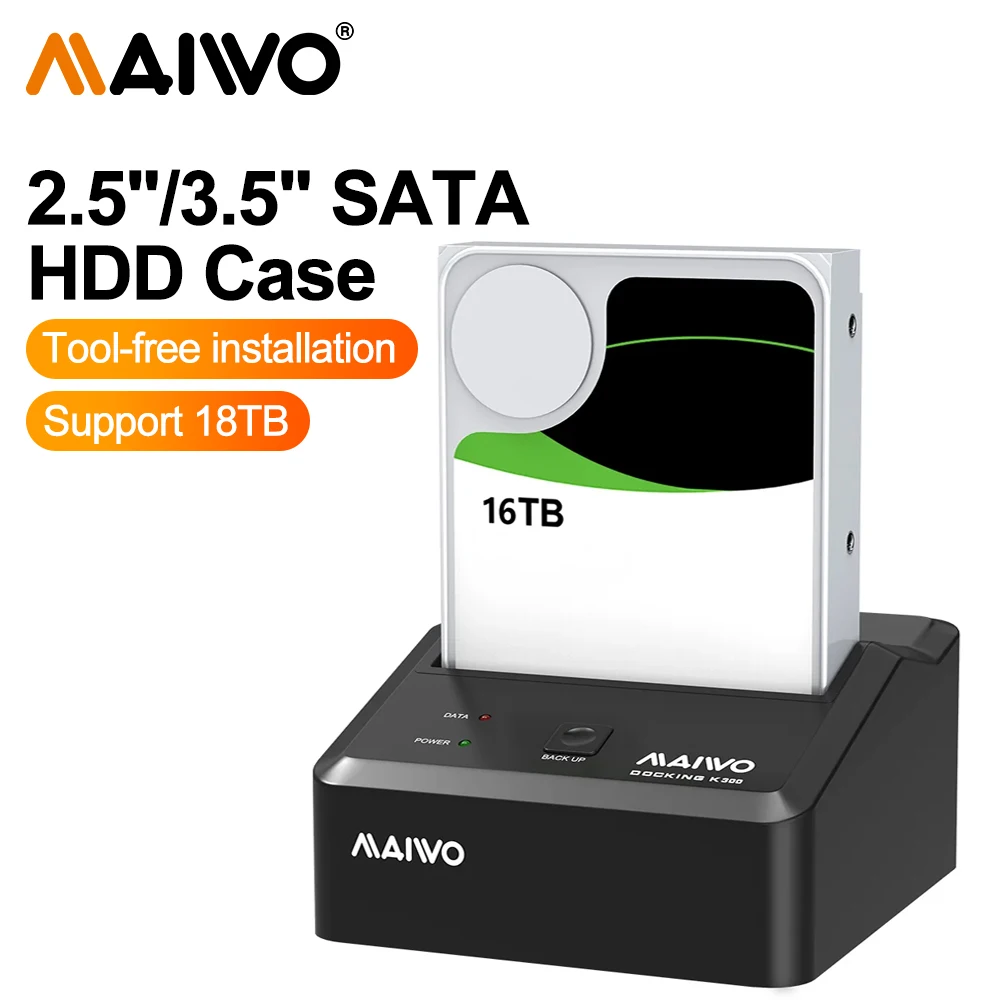 Maiwo Hdd Docking Station Sata A Usb 3.0 Adattatore Per 2.5 "/3.5" Sata Hdd/Ssd Disk Case Hdd Box Dock Hard Drive Enclosure Per Pc