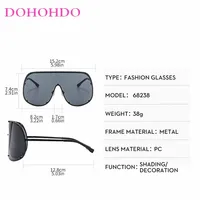 Lunettes de soleil surdimensionnées en métal sans bords, coupe-vent intégrées pour femmes, tendances Y2k, Design de marque de luxe, unisexe, UV400, 2025 5