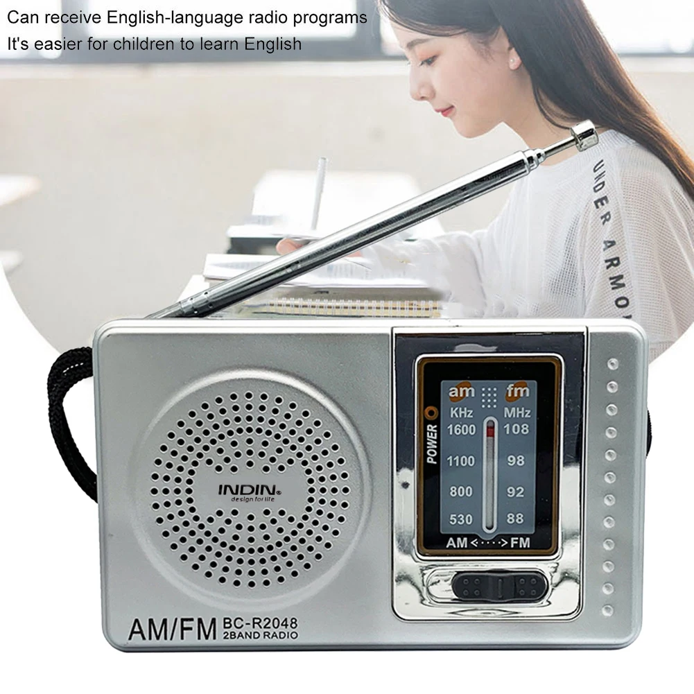Description Picture 6 of itemRetekess V117 Analog AM FM Radios Pocket Dual Band Radio with Telescopic Antenna Large Knobs Ideal for Indoor and Senior