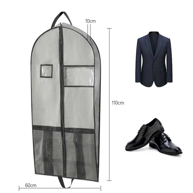 37 Borsa porta Abiti per Bambini con 4 Tasche con Cerniera, Custodie Copri Abiti per Ballerino con Slot per ID, Copriabiti Antipolvere, Copertura Vestiti Pieghevole per Competizioni di Viaggio