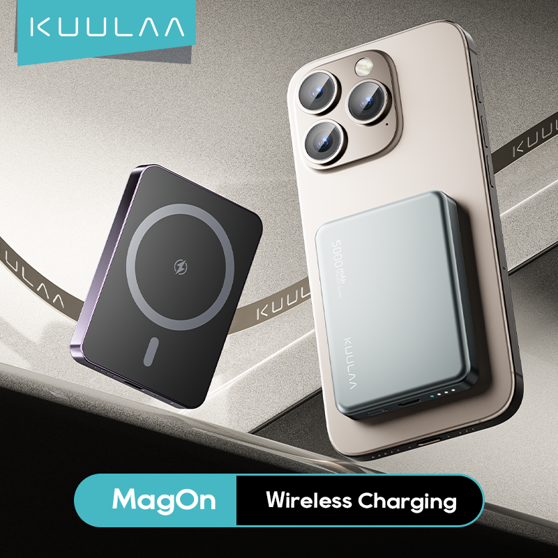 KUULAA Power Bank 5000mAh Mini Magnetic Wireless Fast Charge External Battery For iPhone 16 15 14 13 Pro Max Magsafe Powerbank