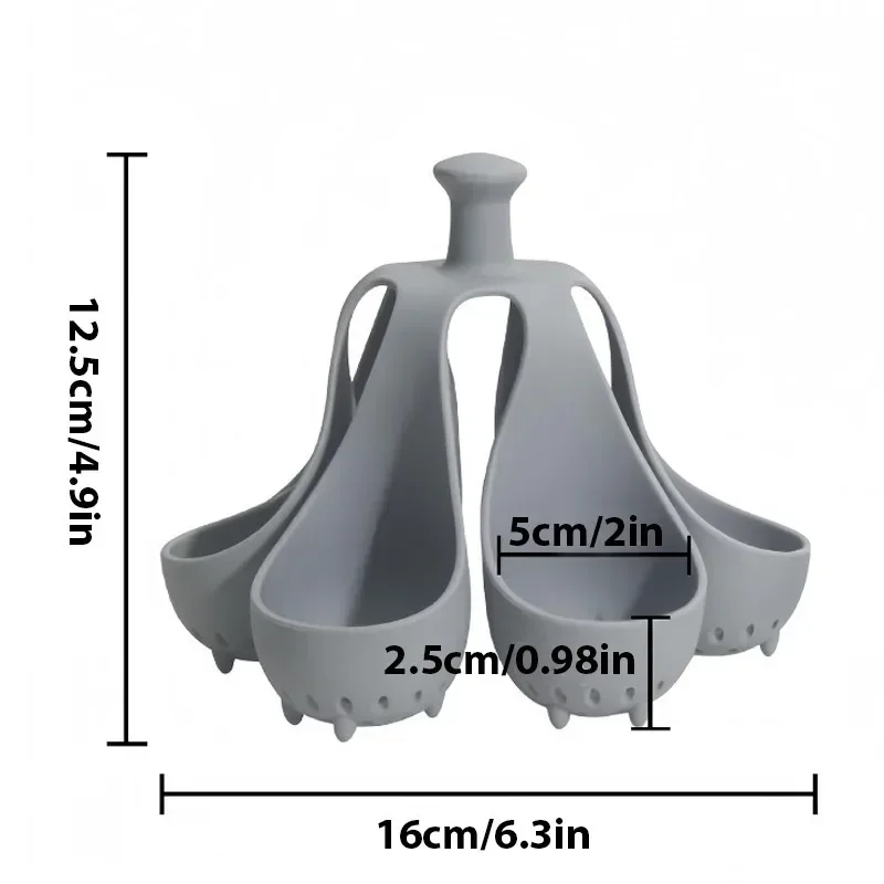 Hot Sale Silicone Egg Boiler Rack, Freestanding Hard Boiled Egg Cooker, Kitchen Gadget for Easy Cooking, Storage Holds 4/6 Eggs