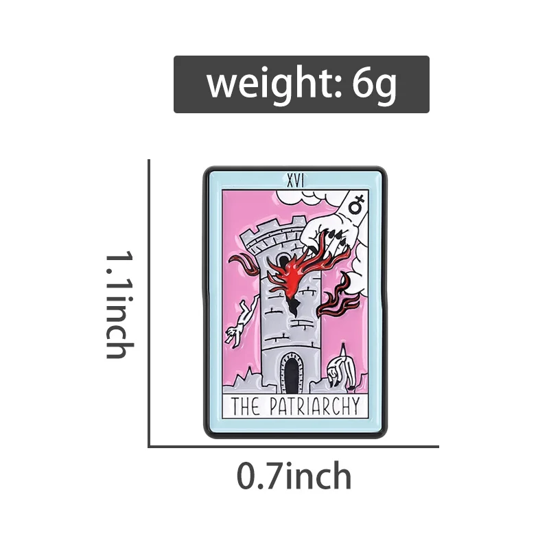 Women Girl Power Collection Emaille-Pins, Feminismus-Broschen, Uterus-Bauch-BH-Abzeichen, Mary Punch Devil Punk Witches Schmuck, Geschenk – Detail 7