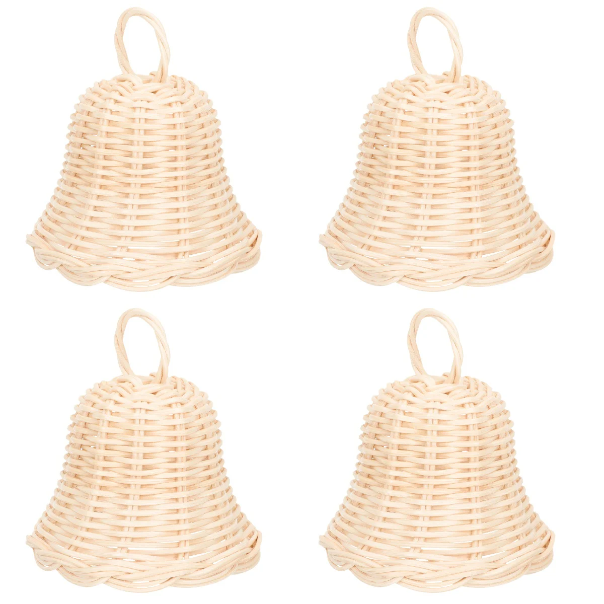 

4 Count Holiday Decorations Xmas Decors Crafts Kids Toy Rattan Woven Ornament Christmas of The Home DIY Pendant