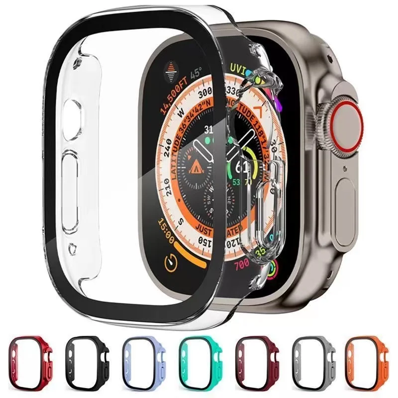 Vetro Temperato + Cover Per Apple Watch Case Ultra 2 49Mm Smartwatch Bumper + Screen Protector Iwatch Series Accessori Per Orologi Aple