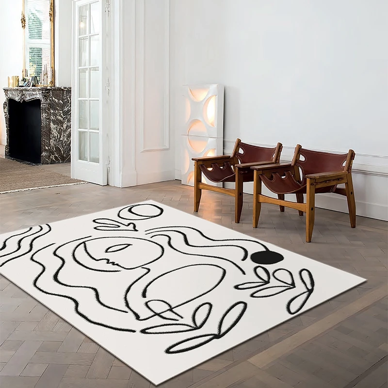 Home Carpet, Light Colors, Wide Area, Non-Slip Base - GoodsBeach