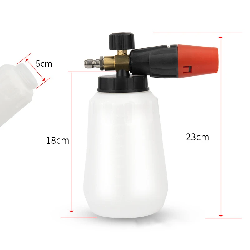 1000ml Snow Foam Lance High Pressure Car Wash Soap Foam Gun Adjustable  Spray Bottle 1/4 Inch Quick Connect Car Cleaning Tools - AliExpress