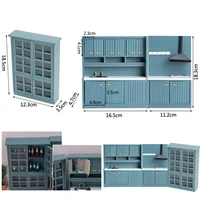 1Pc/Set 1:12 Dollhouse Miniature Wooden Kitchen Furniture Cupboard Worktop Counter Dolls House Kitchen Set Accessories Kids Toy 1
