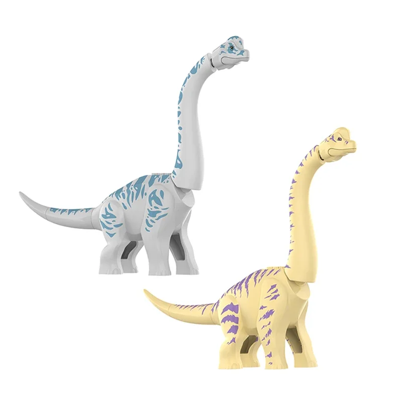 Конструктор MOC «Мир Юрского периода», серый Брахиозавр, кирпичи, динозавры, парк, фигурки, игрушки, подарки для детей