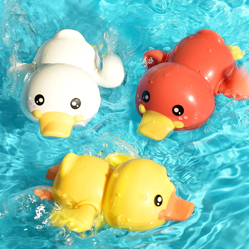 

Bathing Ducks Baby Bath Toys for 0 12 24 Months Classic Toy Chain Clockwork Whale Crab for Kids Swimming Pool Water Game