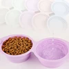 Pet Folding Silicone Bowl Dog Bowls Portable Food Container Pet Travel Bowl Portable Puppy Food Container Feeder 3
