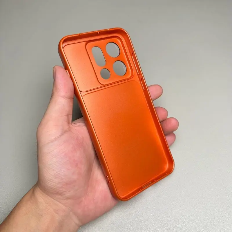 Luxury Leather Matte Back Cover