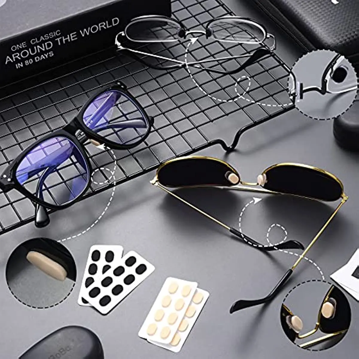 32 Pairs OOLVS Soft Foam Nose Pads Self Adhesive Non-Slip Eyeglass Nose Pads, Thin Nosepads for Eyeglasses Sunglasses Glasses 6