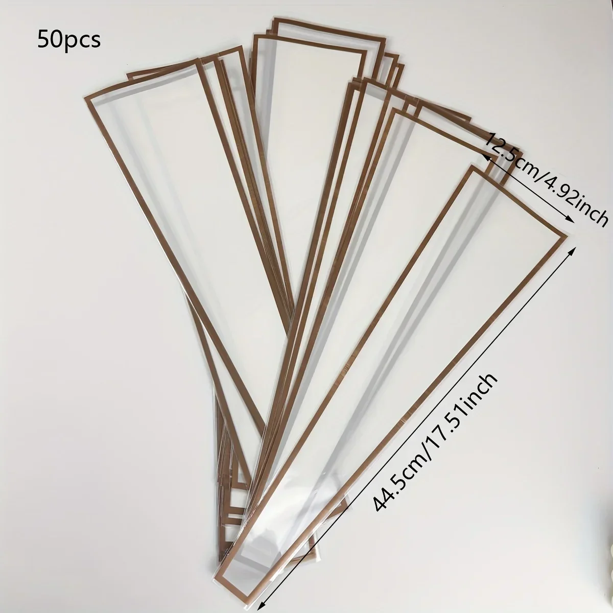 50/100pcs Single rose sleeve flower package bouquet package Valentine's Day with clear cellophane flower packaging bag.