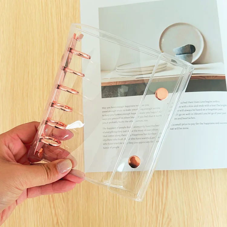 Colorful Transparent PVC Soft Cover Binder Journal and Sketchbook Accessories