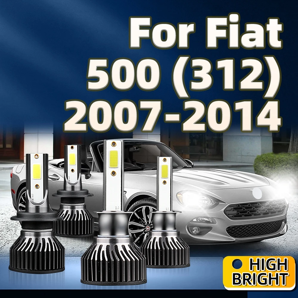

6000K H1 H7 Led Lamp 150W High Power Car Headlight Kit For Fiat 500 (312) 2007 2008 2009 2010 2011 2012 2013 2014