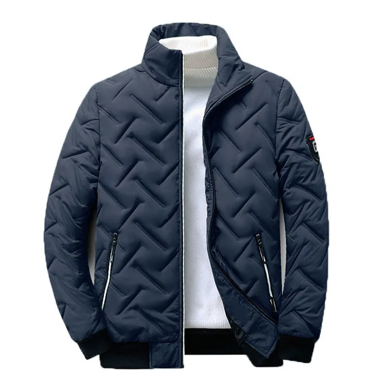 Men Parka coat parkas coat Solid Color Stand Collar Quilting Lightweight Autumn Winter Casual Outerwear Business Coat Men MY1013