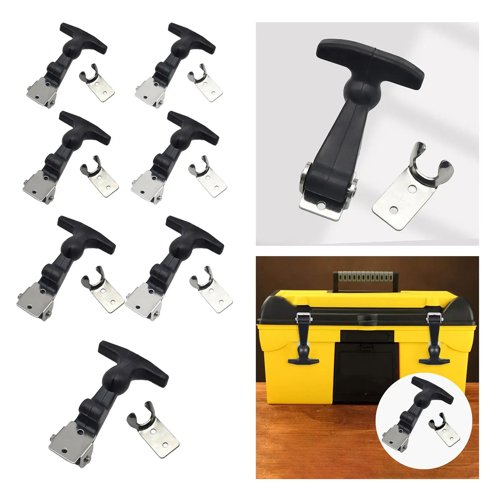 Auto Engine Cover Hasp T Buckle Hasp Shock Absorption Heavy Duty Hood latches engine cover hasp