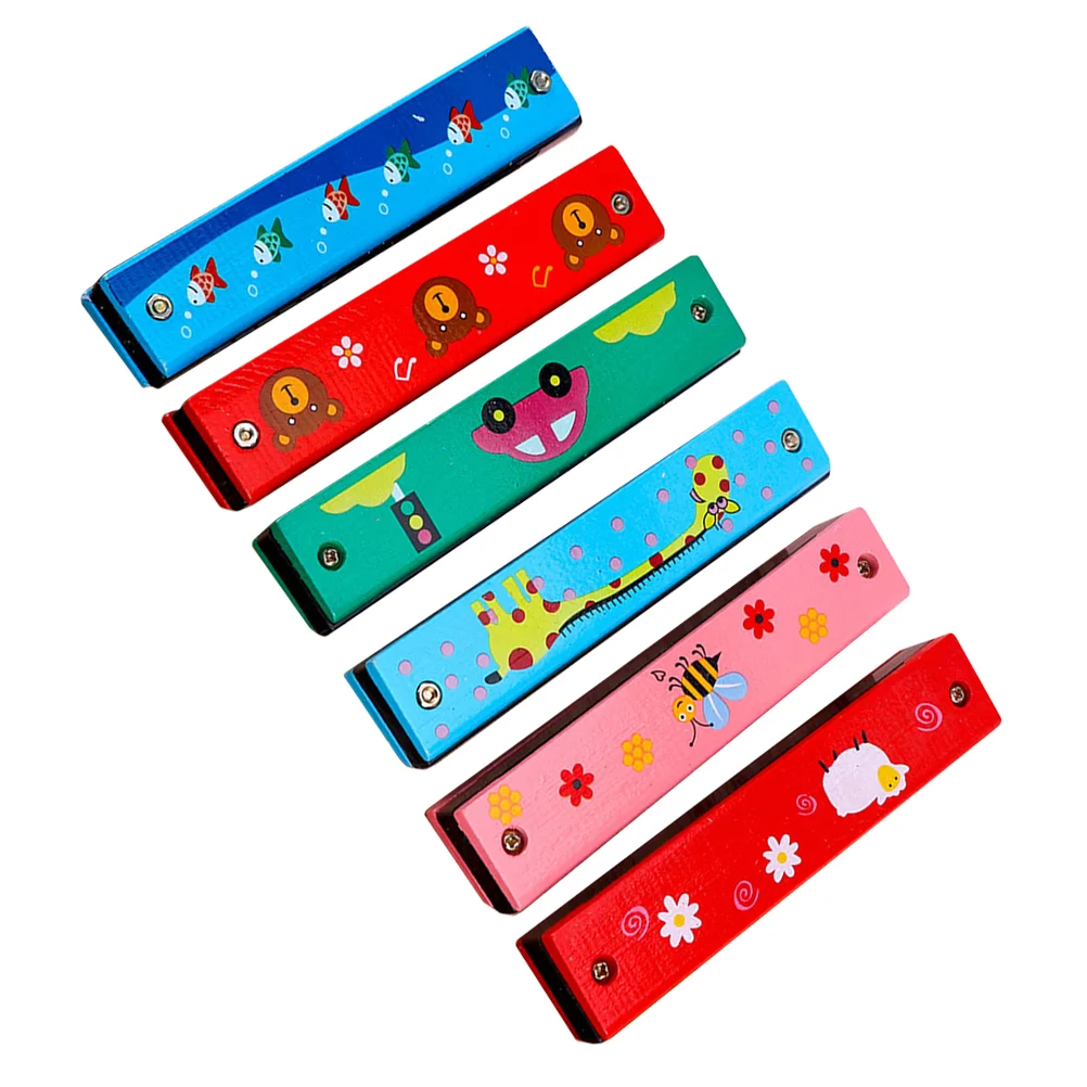 

6 Pcs Harmonica Instruments Musical Game Toys Students Oral for Children