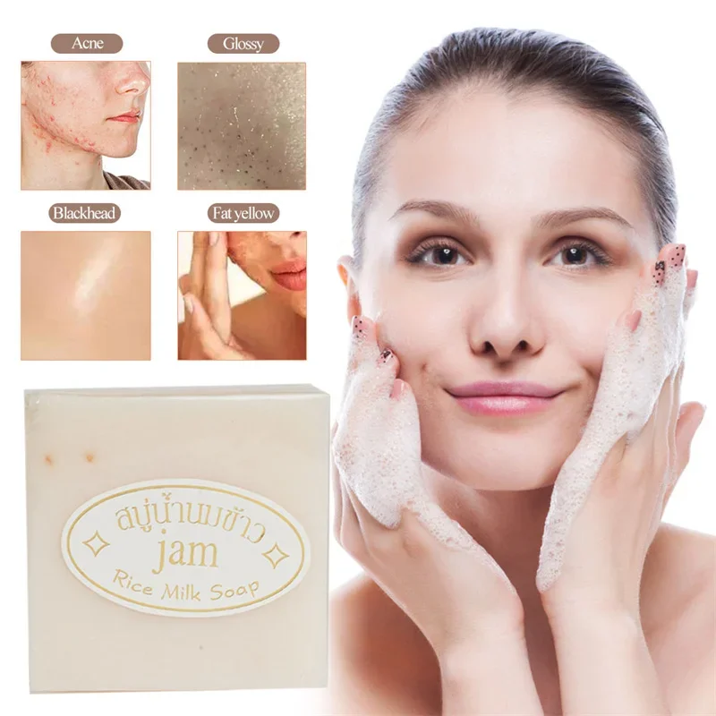Rice Milk Soap Handmade for Skin Cleaning