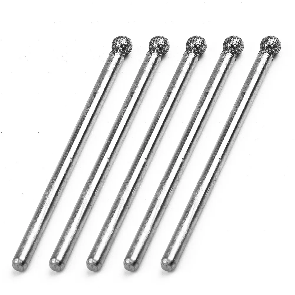 

5pcs Jade Carving Grinding Head Set Ball Round Rotary Diamond Burr Drill Bit Sculpture Rotation Tool Power Tools Accessors