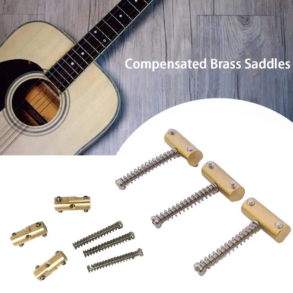 

3 Pcs Guitar Bridge Saddles Wilkinson Guitar Bridge 21.5mm Brass Compensated Saddles for TL Replacement Part Guitar Bridge Set