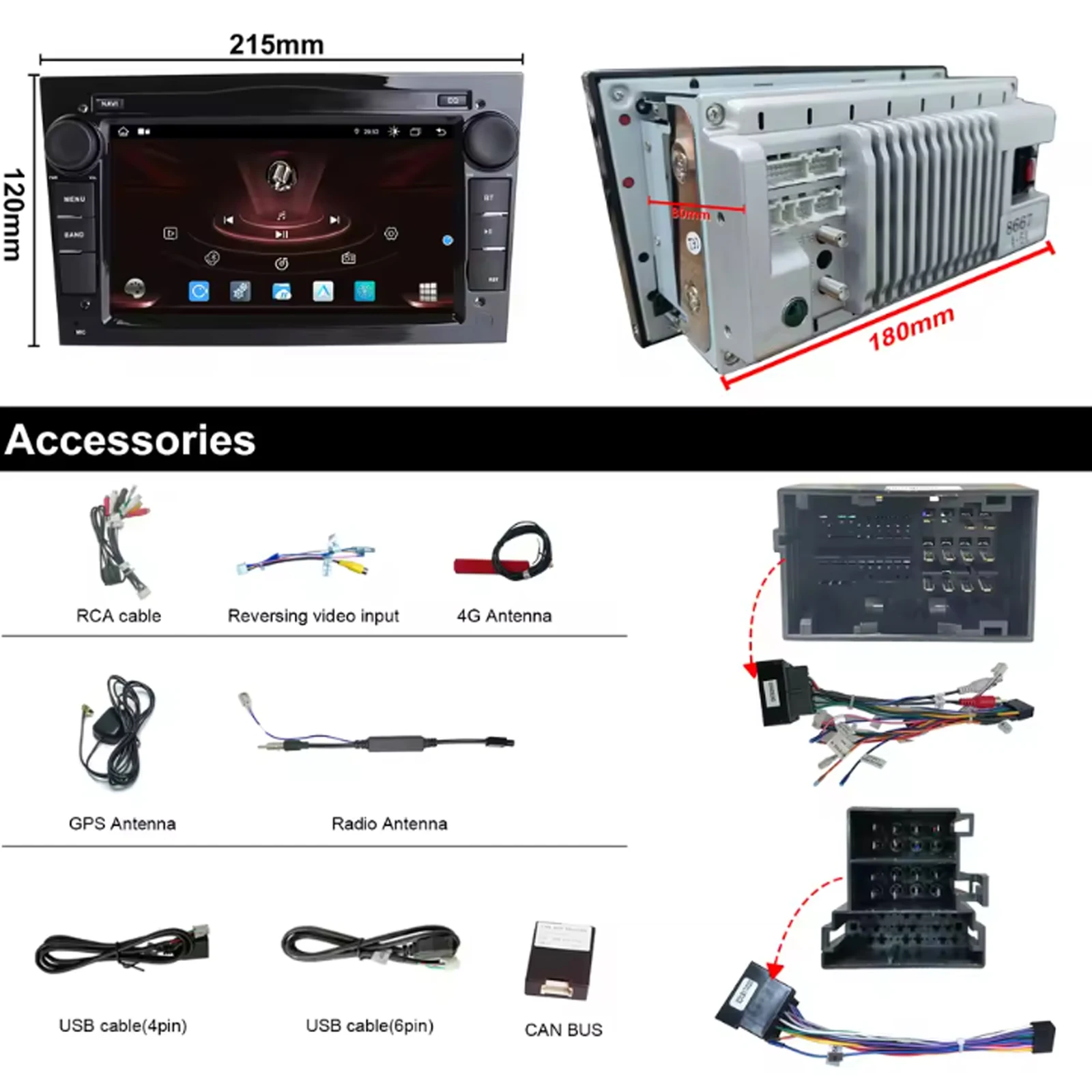 Android Car Radio For Opel Astra Corsa Antara Vectra Zafira Multimedia Player Su