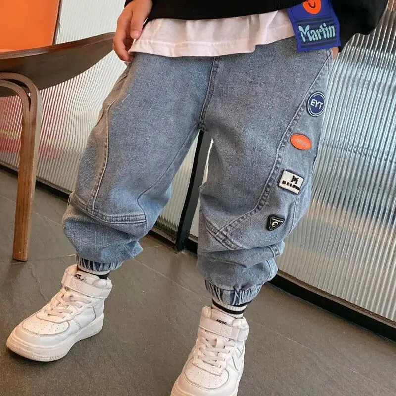 3 5 8 10 12Y Boys Jeans 2025 New Spring and Autumn Teenage Boys