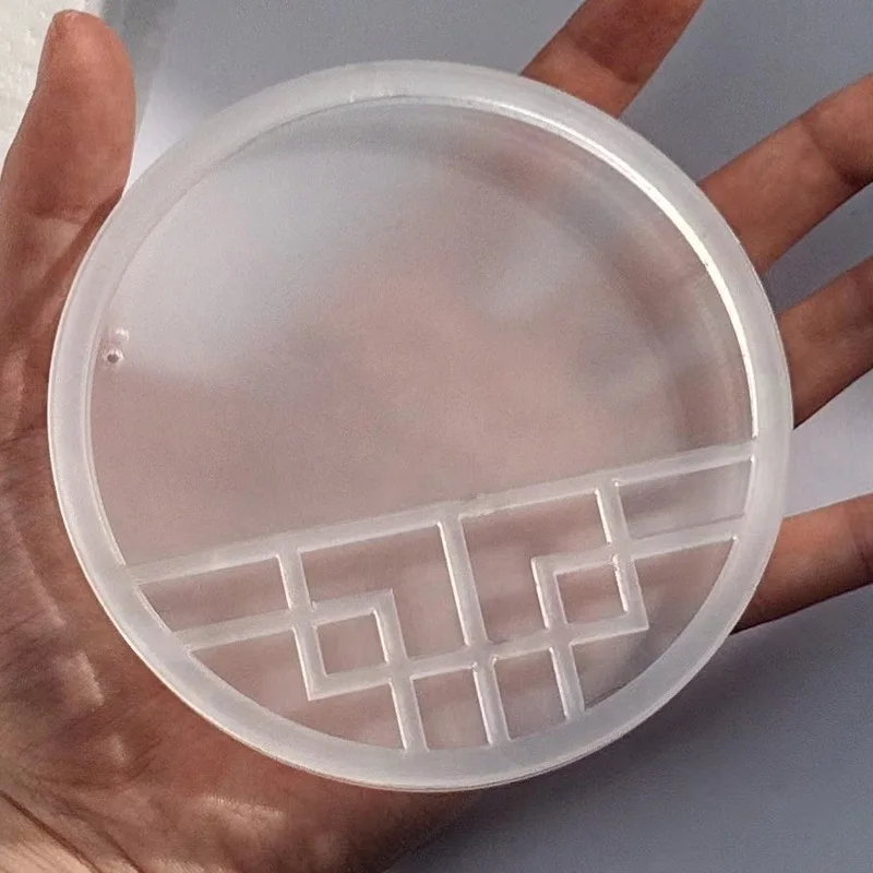 3 Sets DIY Quicksand Blank Card Brick Retro Geometric Shape Quicksand Mold Empty Plates Clear Acrylic Quicksand Blank Plate 5