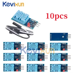 Smart Digital Temperature and Humidity Sensor Module with PCB (DHT11 LED  10pcs)