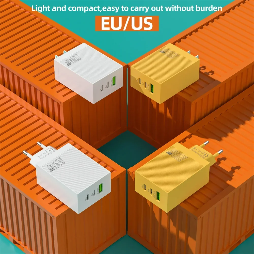 GaN Charger 120W USB Type C Fast Charging PD GaN Charger Mobile Phone Quick Charge Wall Adapter for Oneplus IPhone 16 Pro Xiaomi