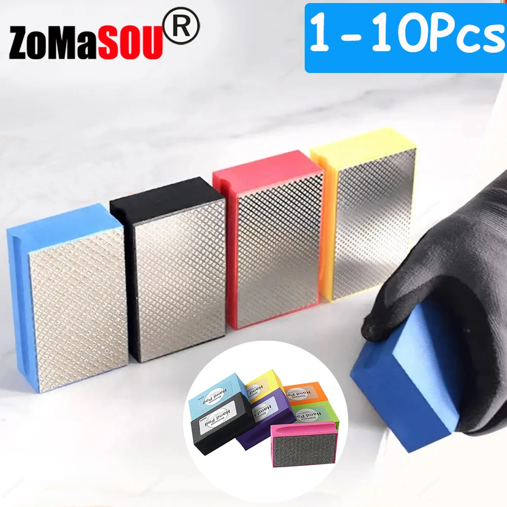 Neue 1-7Pcs Diamant Hand Polieren Pad Stein Marmor Keramik Schleif Schleif Disc Fliesen Glas Schleif Schleifen block Polierer Werkzeuge