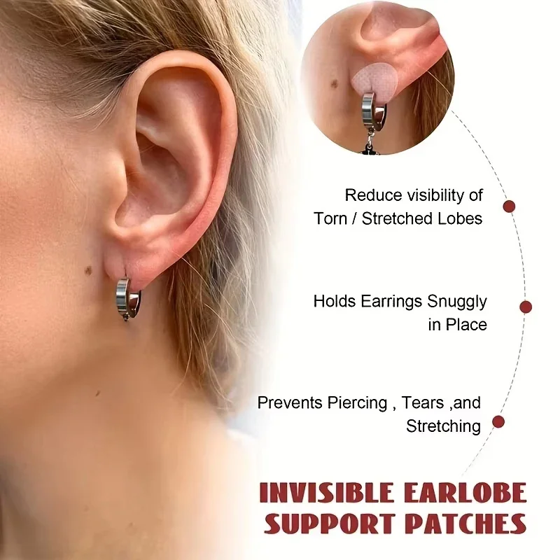 Clear Invisible Ear Lobe Protective Stickers for Comfort and Strain Relief