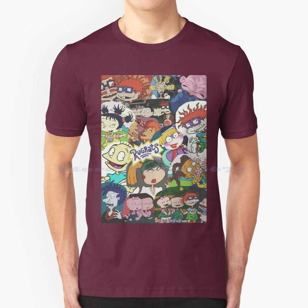 Cartoon Wallpaper T Shirt 100% Cotone Tee Susie Reptar Vendita Angelica Logo Citazione Divertente Natale Cheap Tv Show Chuckie Colorful