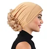 KepaHoo Solid Color Chiffon Flowers Turban Hijabs Fashion Ladies Head Wraps Muslim Hats Breathable Chemo Cap For Women Girls 1