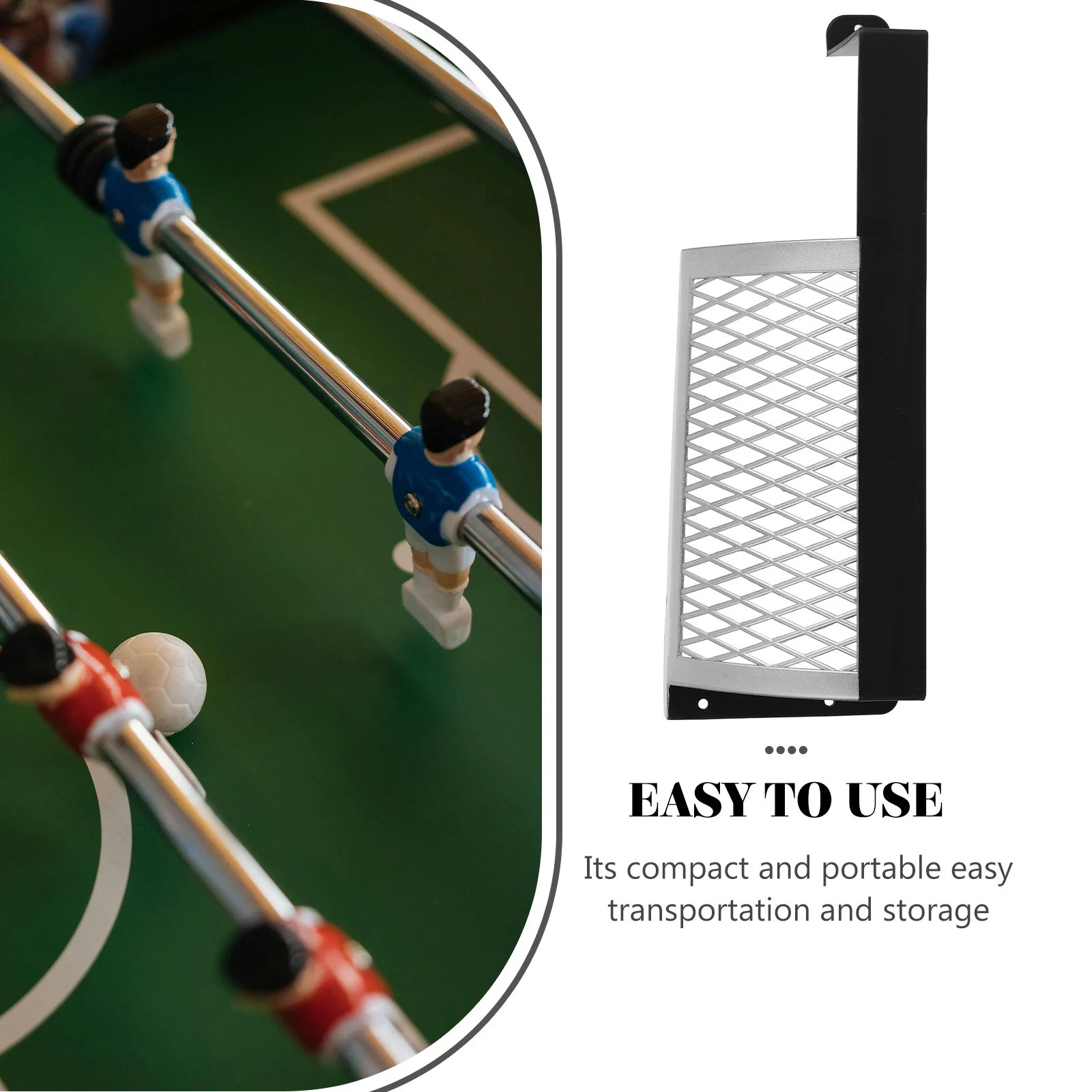 Mini Foosball Table Parts 1 Small Soccer Storage Box Plastic Mesh Football Goal Net Compact Portable Family Game Accessory