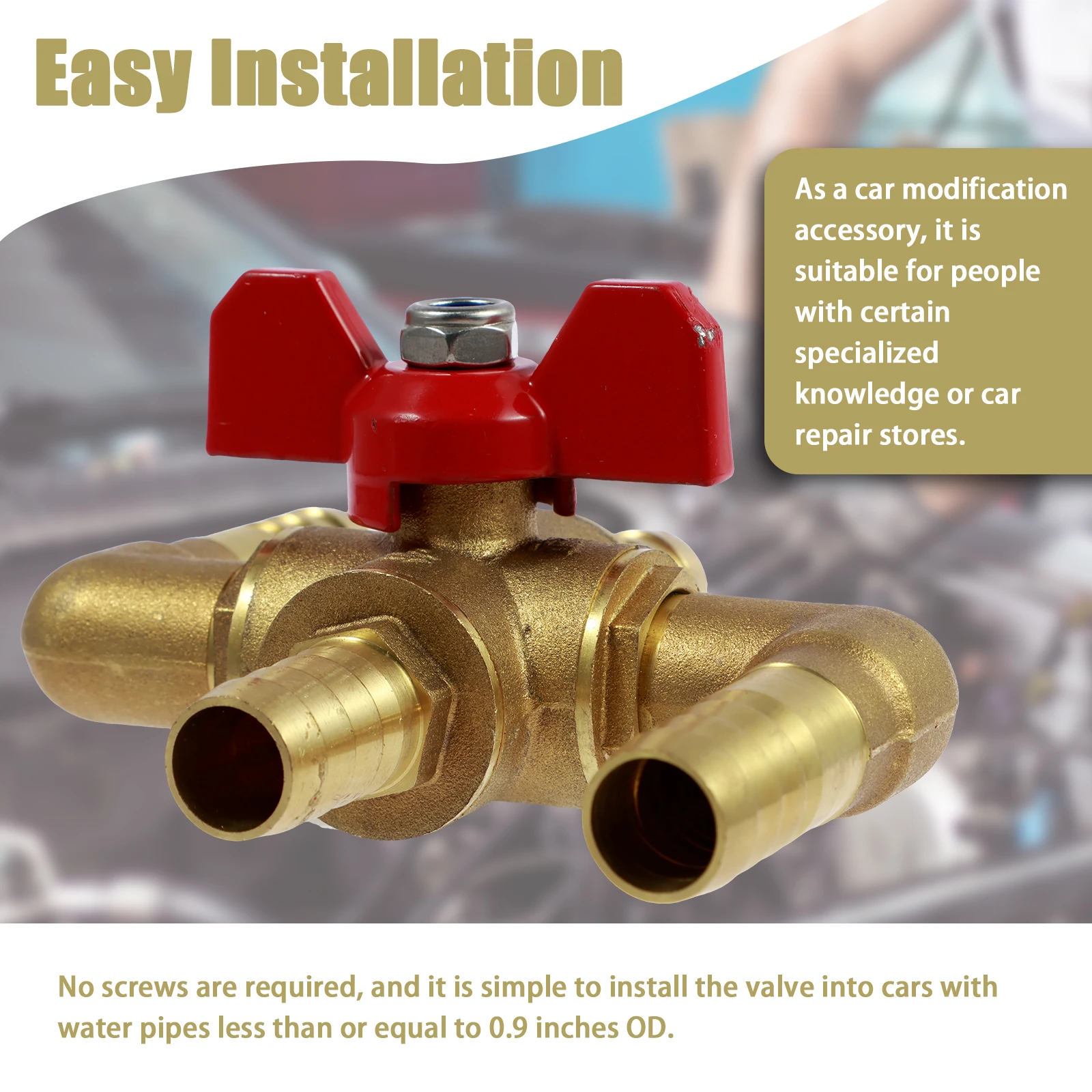 Heater Control Valve with Brass Body Plated Shank Robust Heater Control Valve Multifunctional Manually Controlled