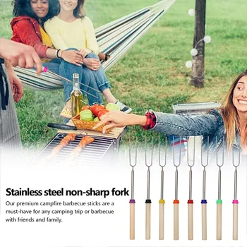 8Pcs Telescoping Double Metal Skewers 5