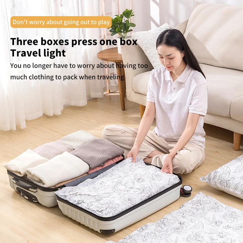 

Reusable Vacuum Bag For Clothes Storing Large Three-Dimensional Compression Empty Bag Travel Accessories Storage Container