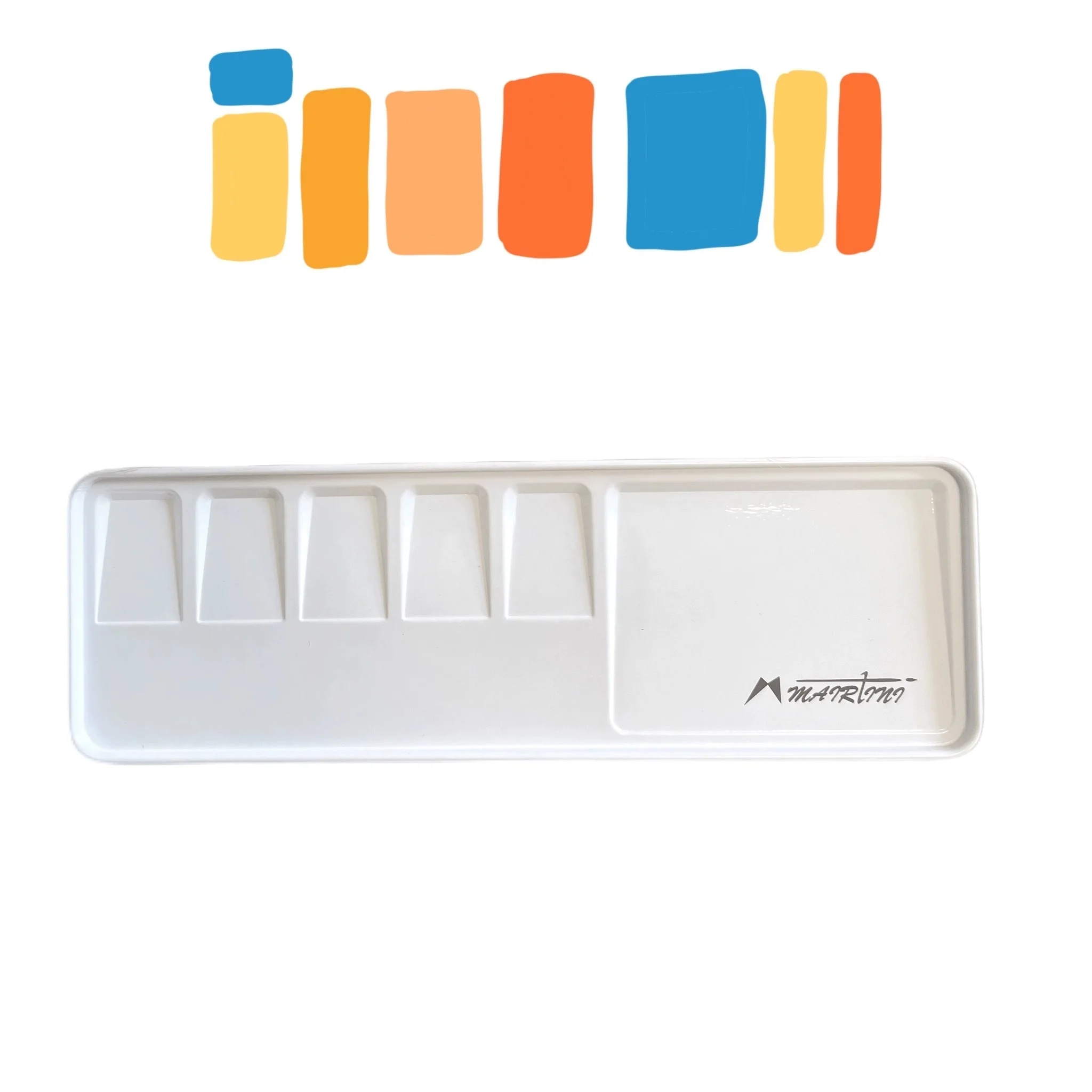 Mairtini Mini Metal Palette Watercolor Acrylic Oil Paint Palette Portable Box Paint Tray Metal Pallet Drawing Supplies