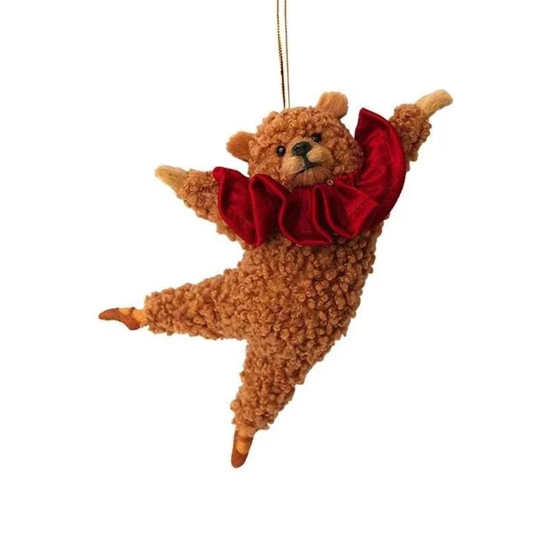 Cute Boston Ballet Bear Nutcracker Car Hanger Handmade Kawai Plush