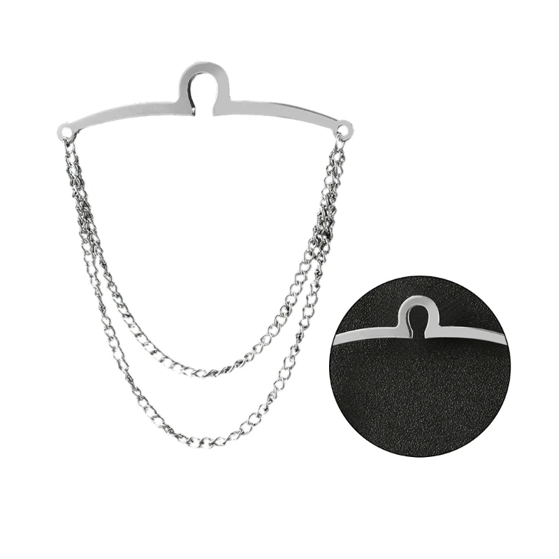 

Vintage Mens Necktie Chain Fixed Metal Tie Clip Shirt Blouses Link Chain Jewelry Gift Business Wedding Tie Accessories