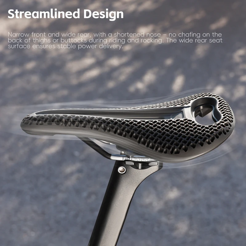 Enhanced Bicycle Saddle - 3D Honeycomb Hollow Design, Breathable & Comfortable with Shock Absorption for All-Terrain Riding