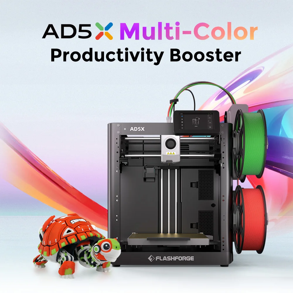 Flashforge Adventurer 5M 3D Printer With Flawless First Layer, Auto Leveling And Quick Release Nozzle,Max Speed 600mm/s,CoXY All-metal Structure,Build Volume:220 * 220 * 220mm,Support PLA/TPU/PETG