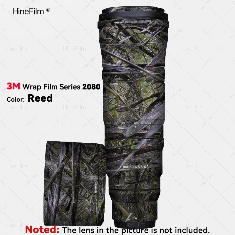 Nikkor 180-600 렌즈용 Hinefilm 스킨 데칼 스킨, 180600 렌즈 랩 커버, Nikon Z 180-600mm f5.6-6.3 VR 렌즈 스티커, 180 600