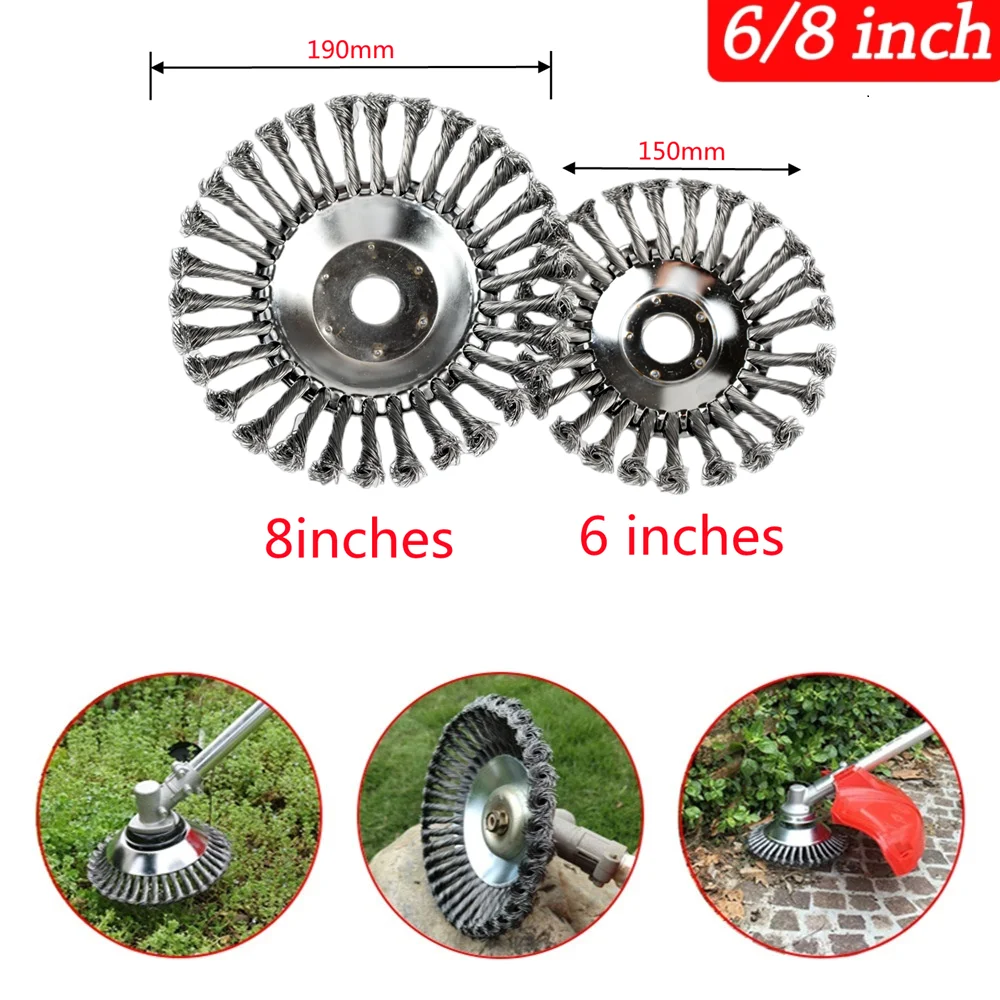 Enhanced Precision Steel Wire Wheel Brush for Lawn and Garden Trimming