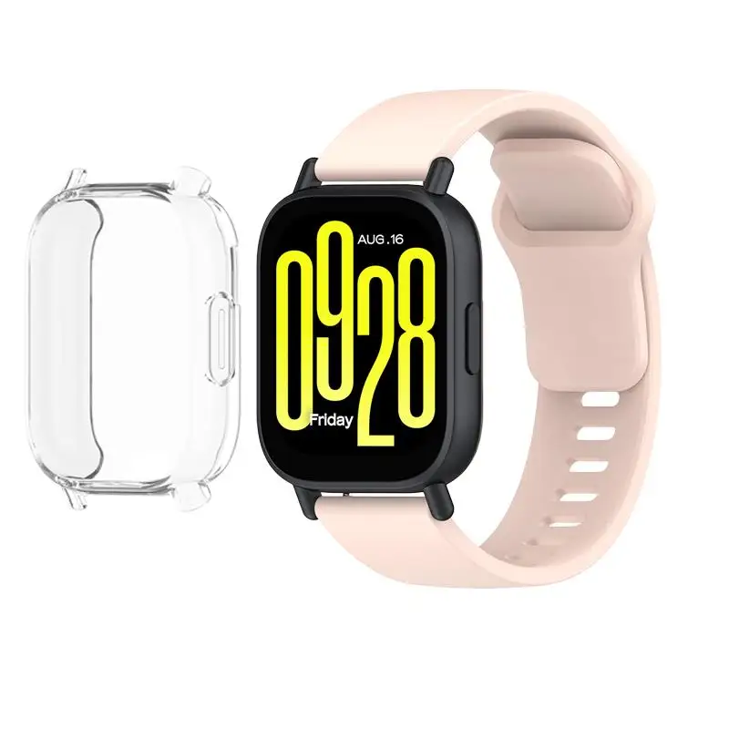 Enhanced Protective Case and Strap Set for Smartwatch - Soft Screen Protector, All-Around Bumper Shell, and Adjustable Band