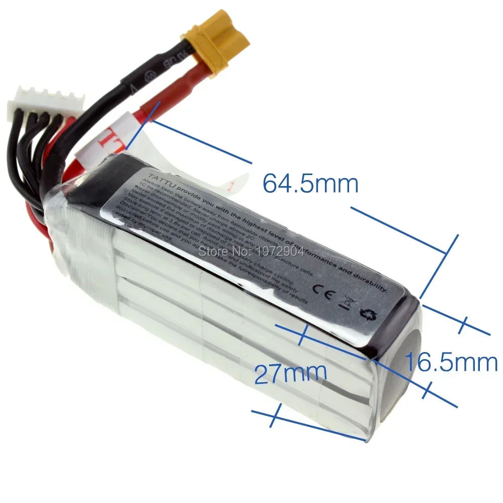 Batterie LiPo 2S-4S 450mAh 75C/95C pour RC Drone Voiture